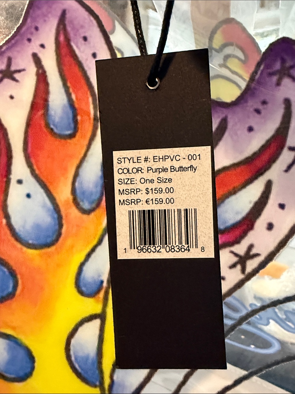 Ed Hardy Clear Butterfly Tote Bag in Multicolor - NWT! - Picture 3 of 6